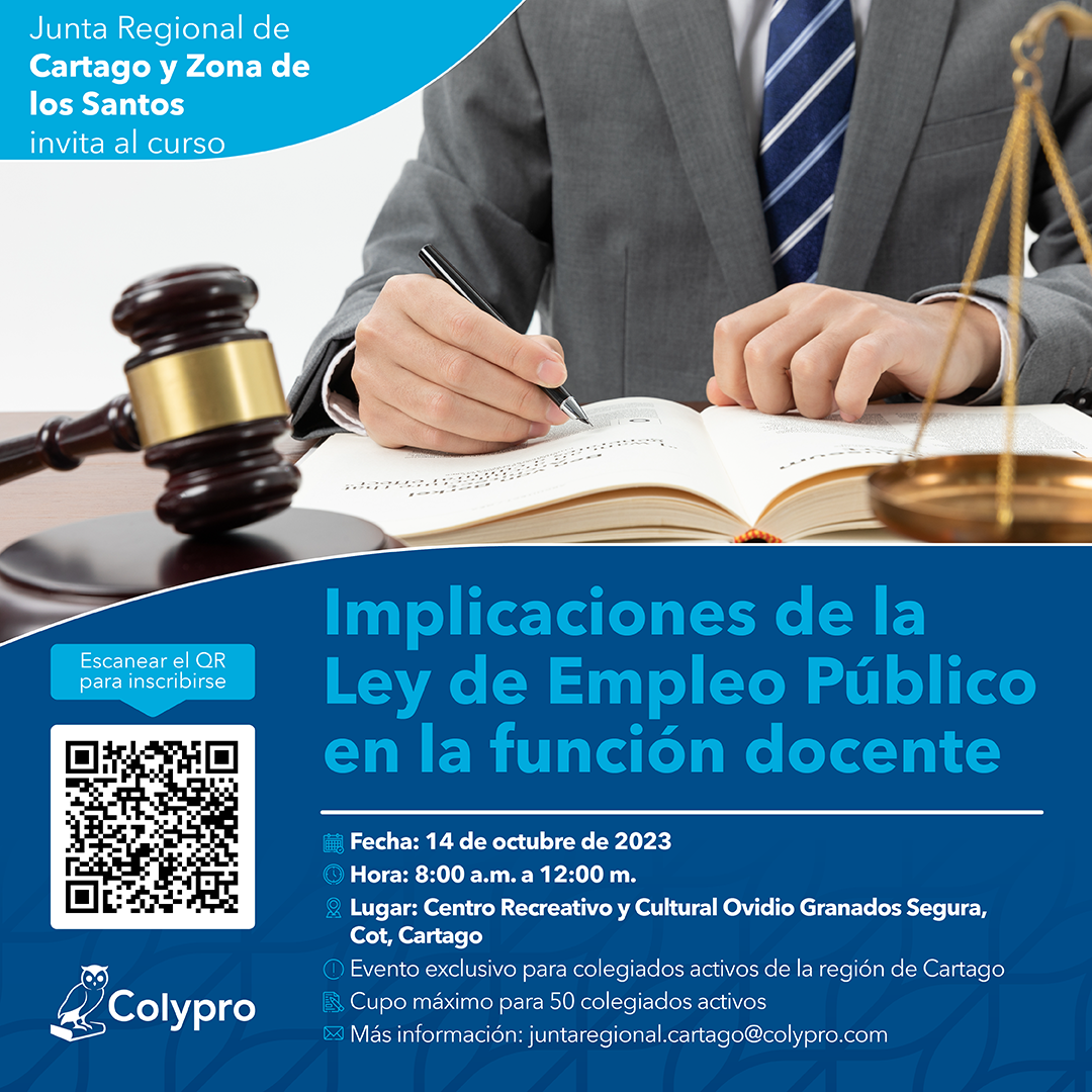 Afiche Curso Implicaciones de la Ley de Empleo Público en la función docente