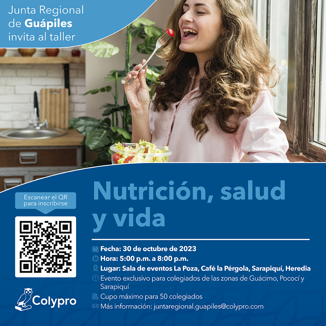 Afiche Actividad Nutrición, salud y vida Guápiles