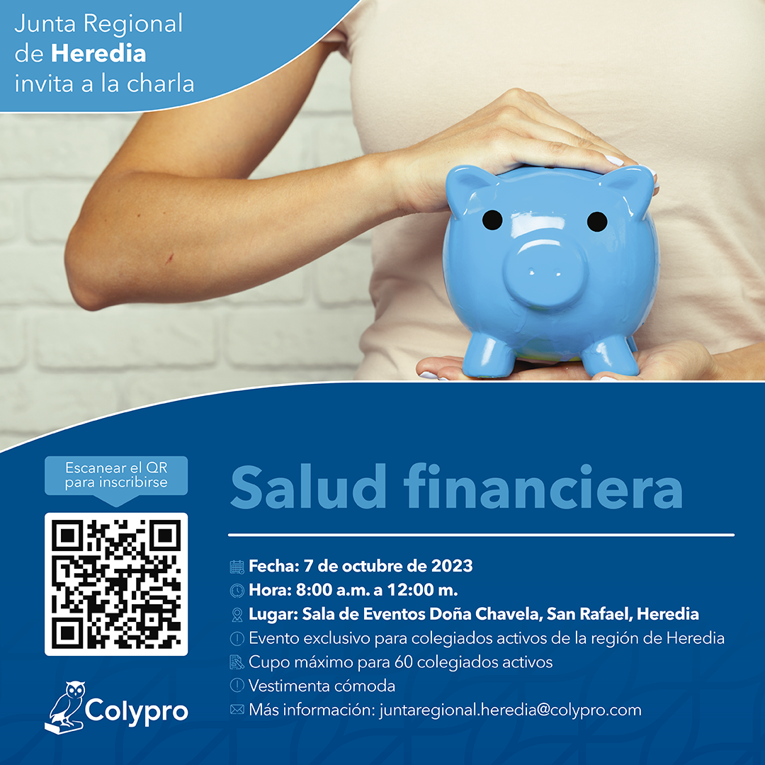 Afiche Charla Salud Financiera Heredia
