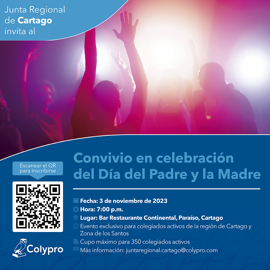 Afiche Convivio en Celebración del Día del Padre y Madre para Colegiados Activos