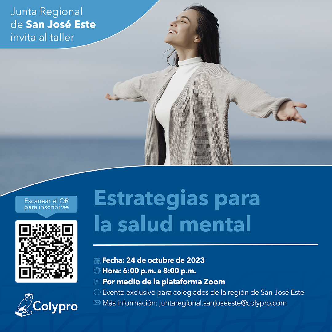 Afiche Estrategias para la salud mental San José Este