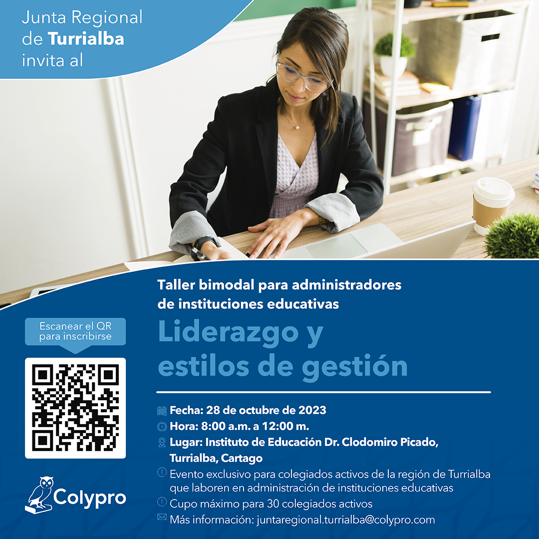 Afiche Taller Liderazgo y Estilos de Gestión Turrialba