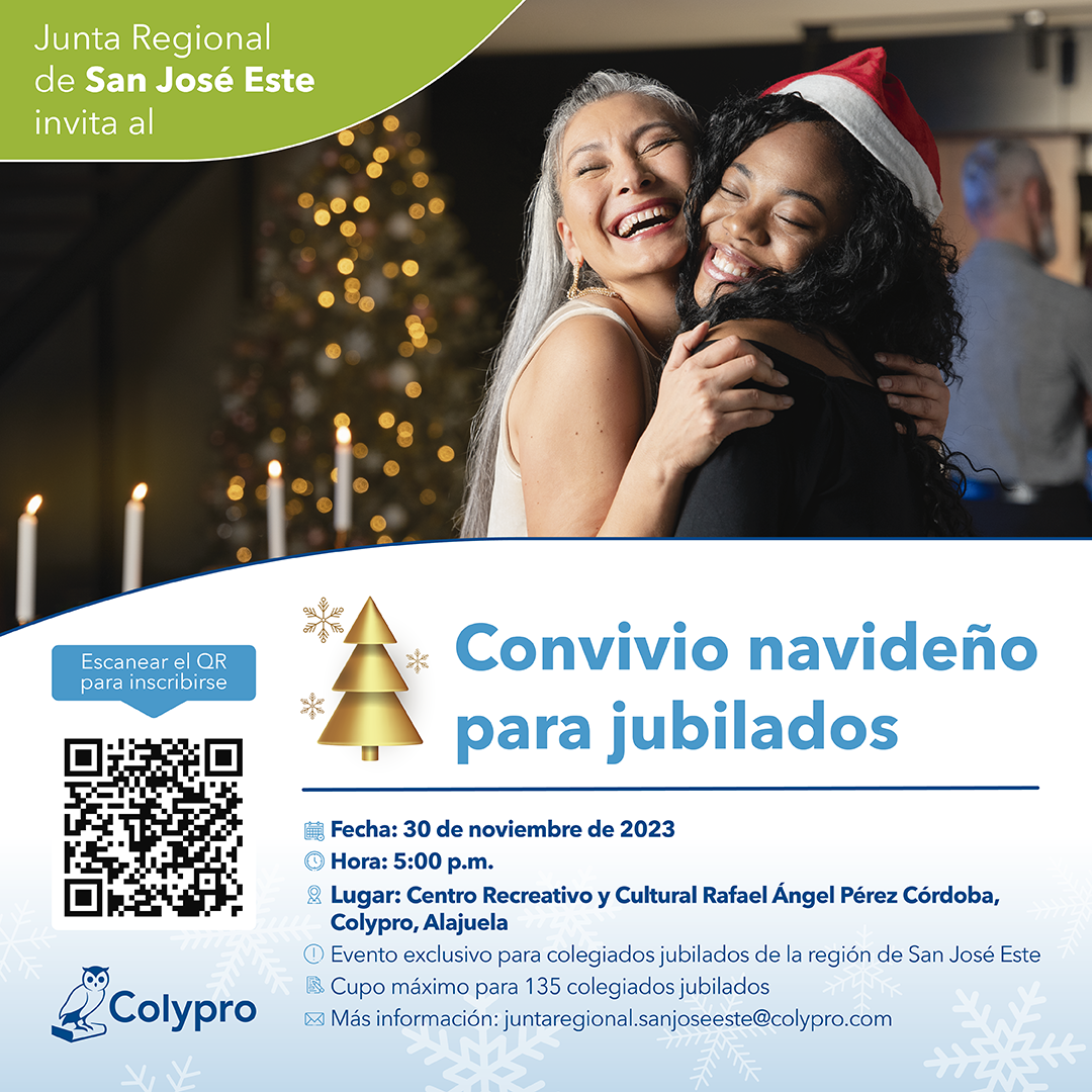 Afiche Convivio navideño para jubilados San José Este