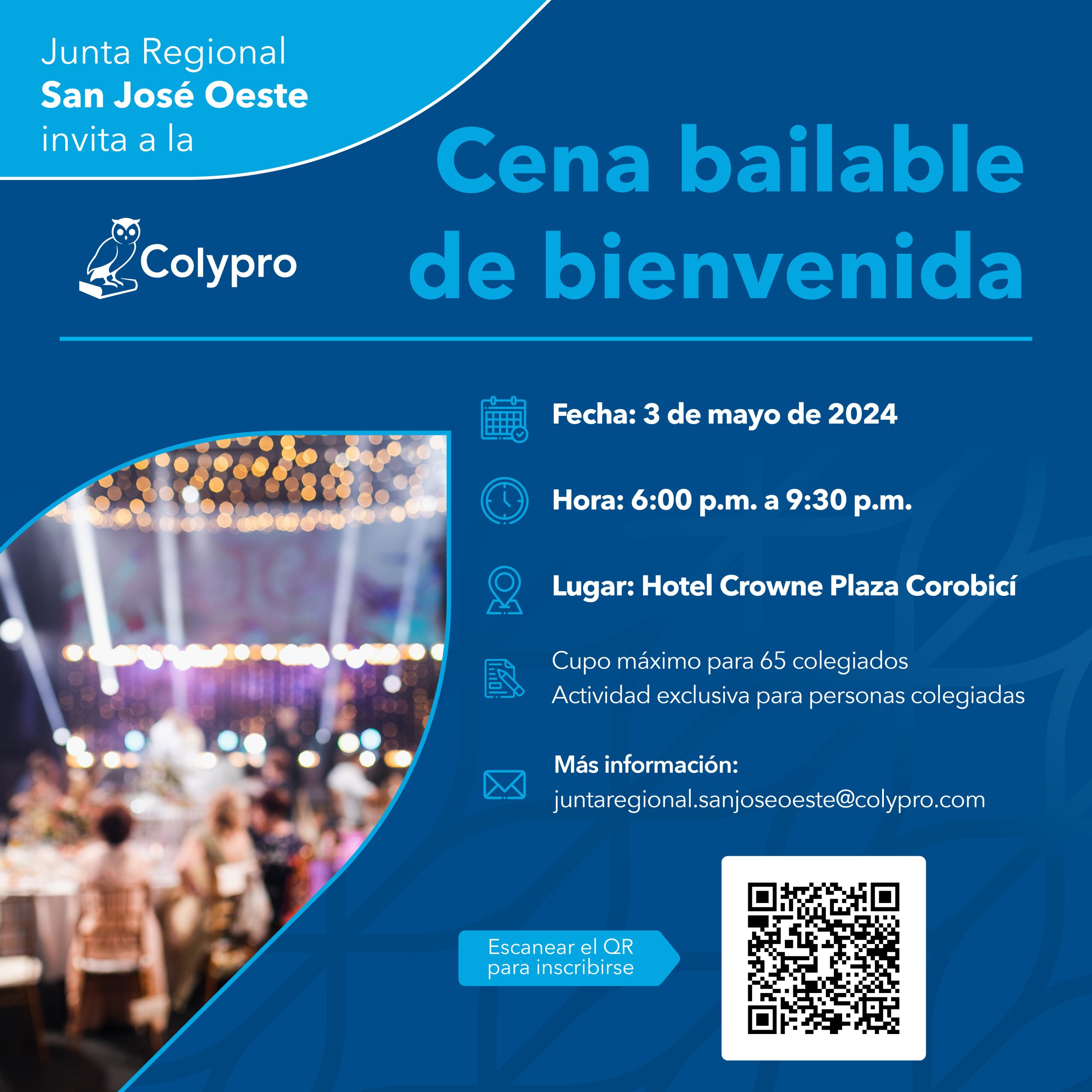 Afiche Cena bailable SJ Oeste