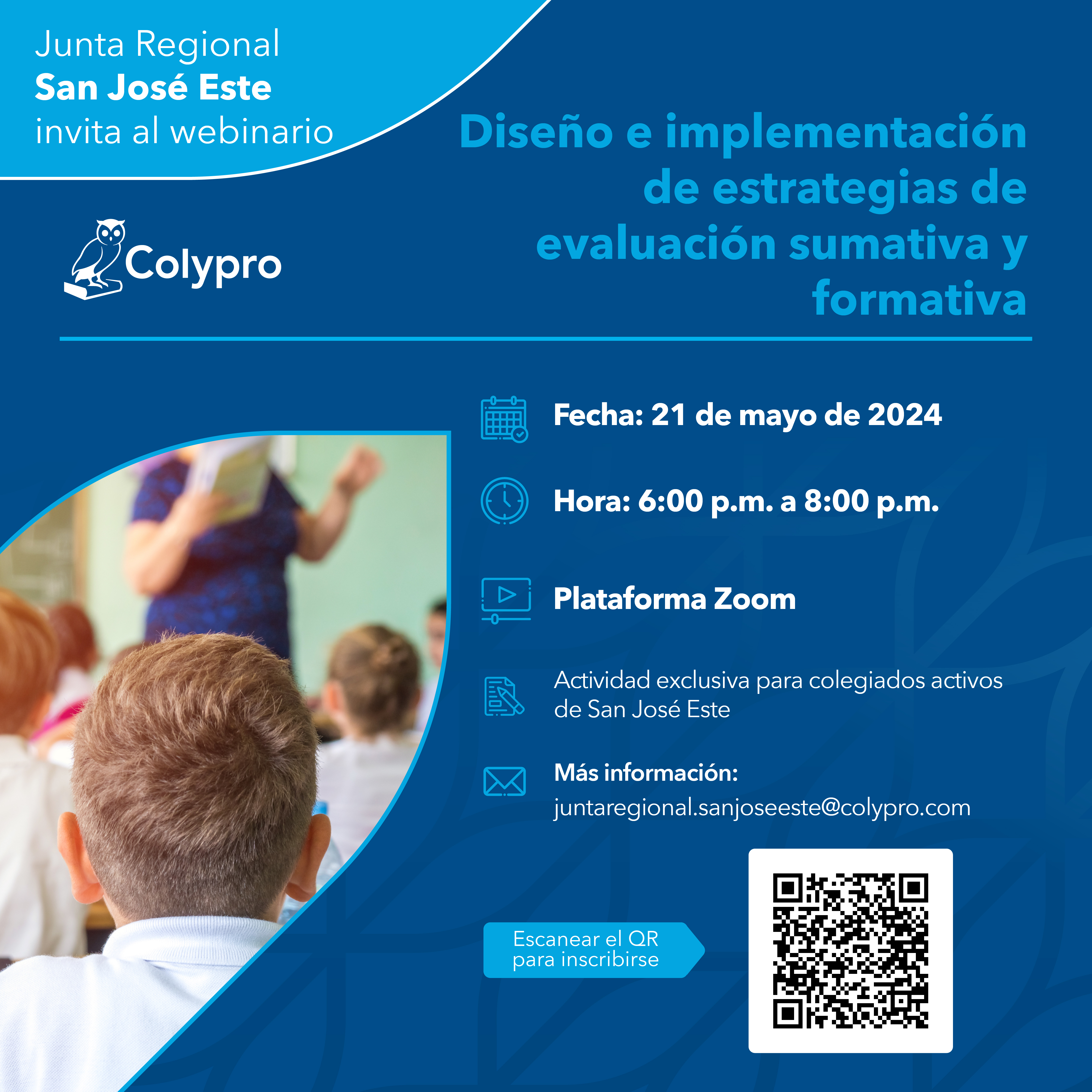 Afiche webinario Estrategias de evaluación