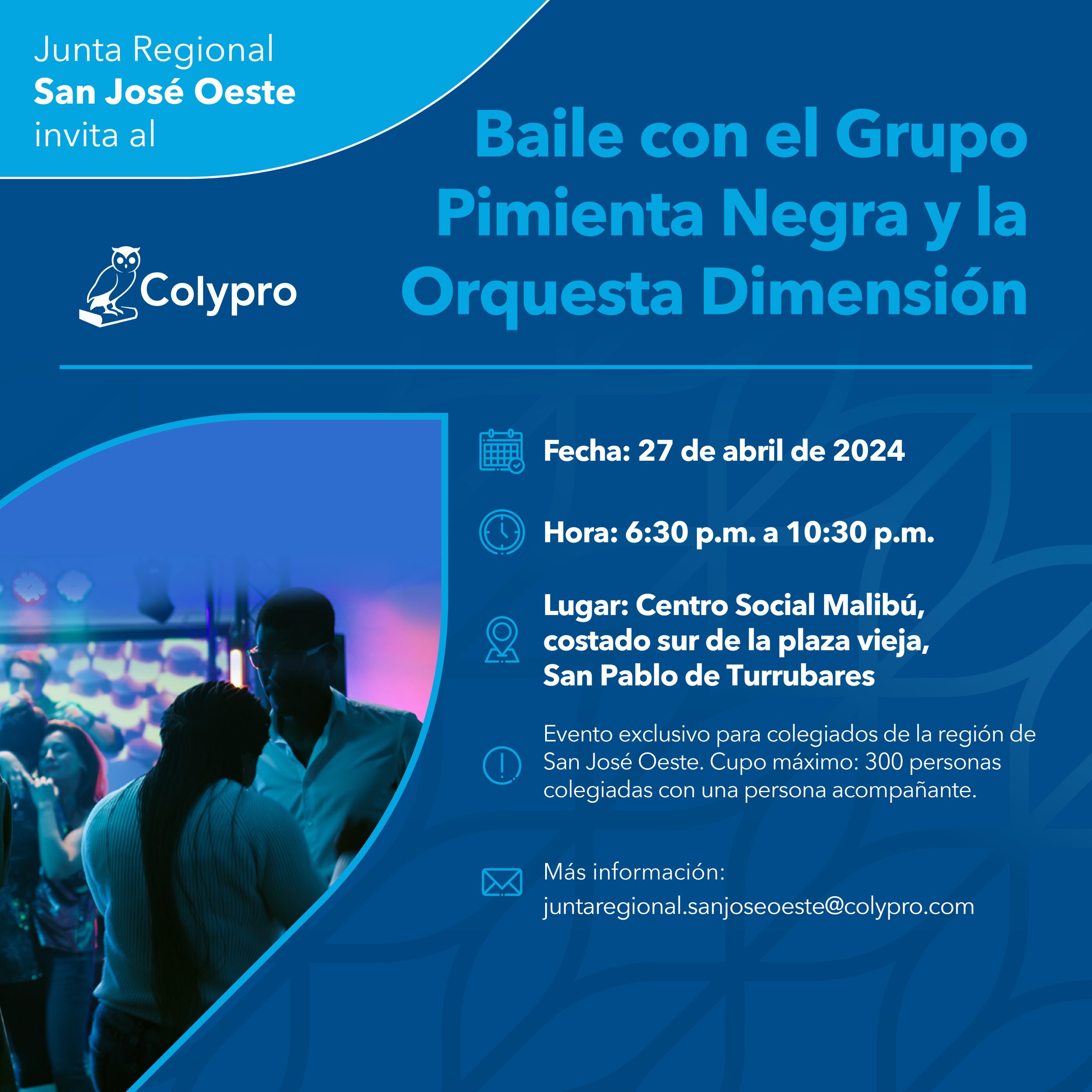 Afiche Baile San José Oeste