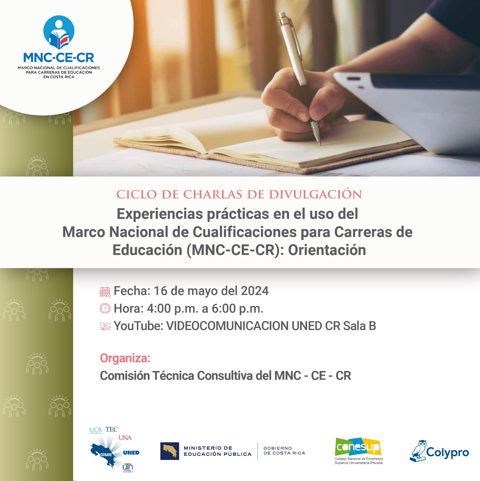 Afiche Experiencias prácticas en el uso del Marco Nacional de Cualificaciones para Carreras de Educación Orientación