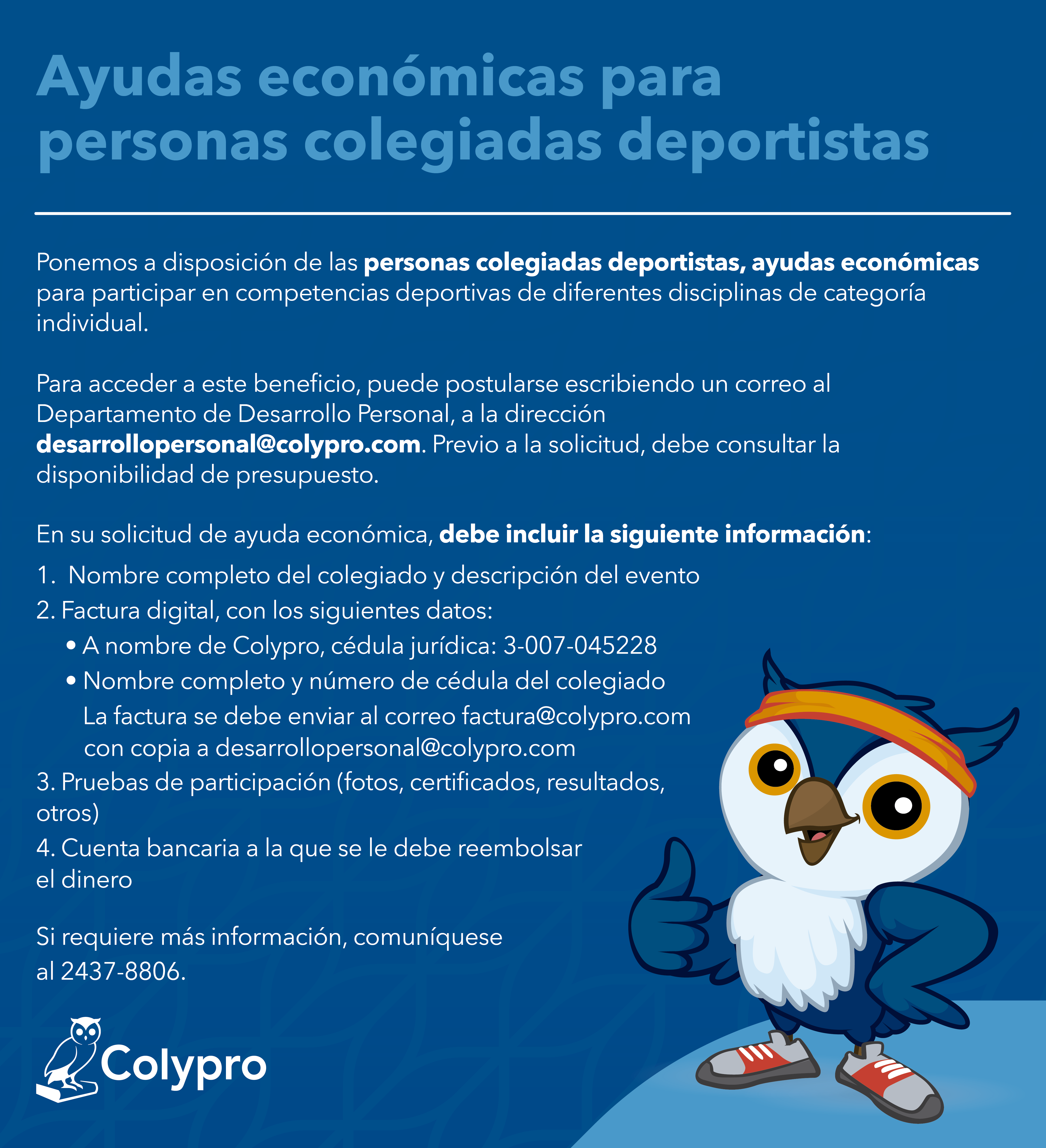 Afiche Ayudas Económicas a Deportistas