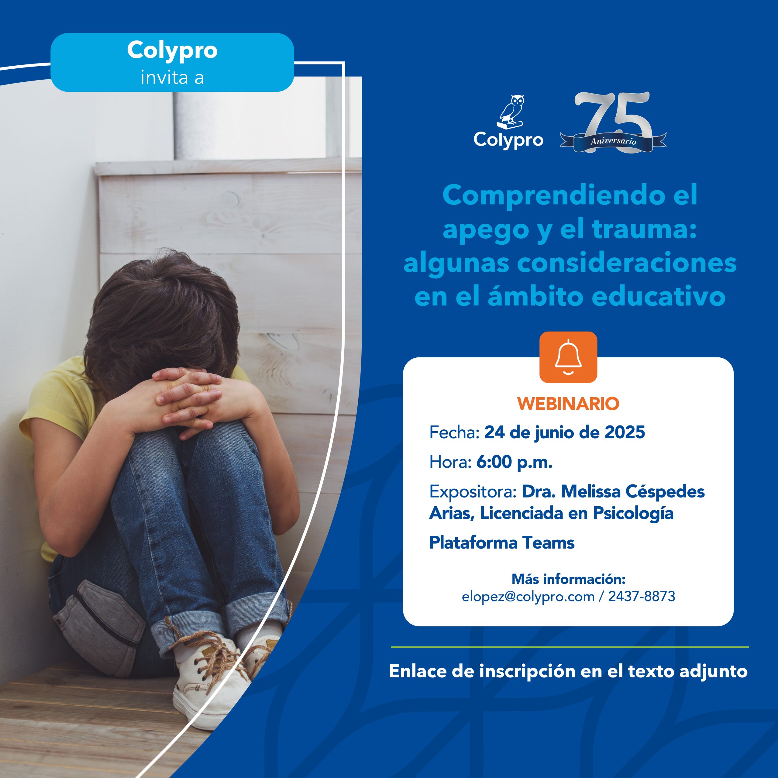 Webinario: 'Comprendiendo el apego y el trauma: algunas consideraciones en el ámbito educativo'