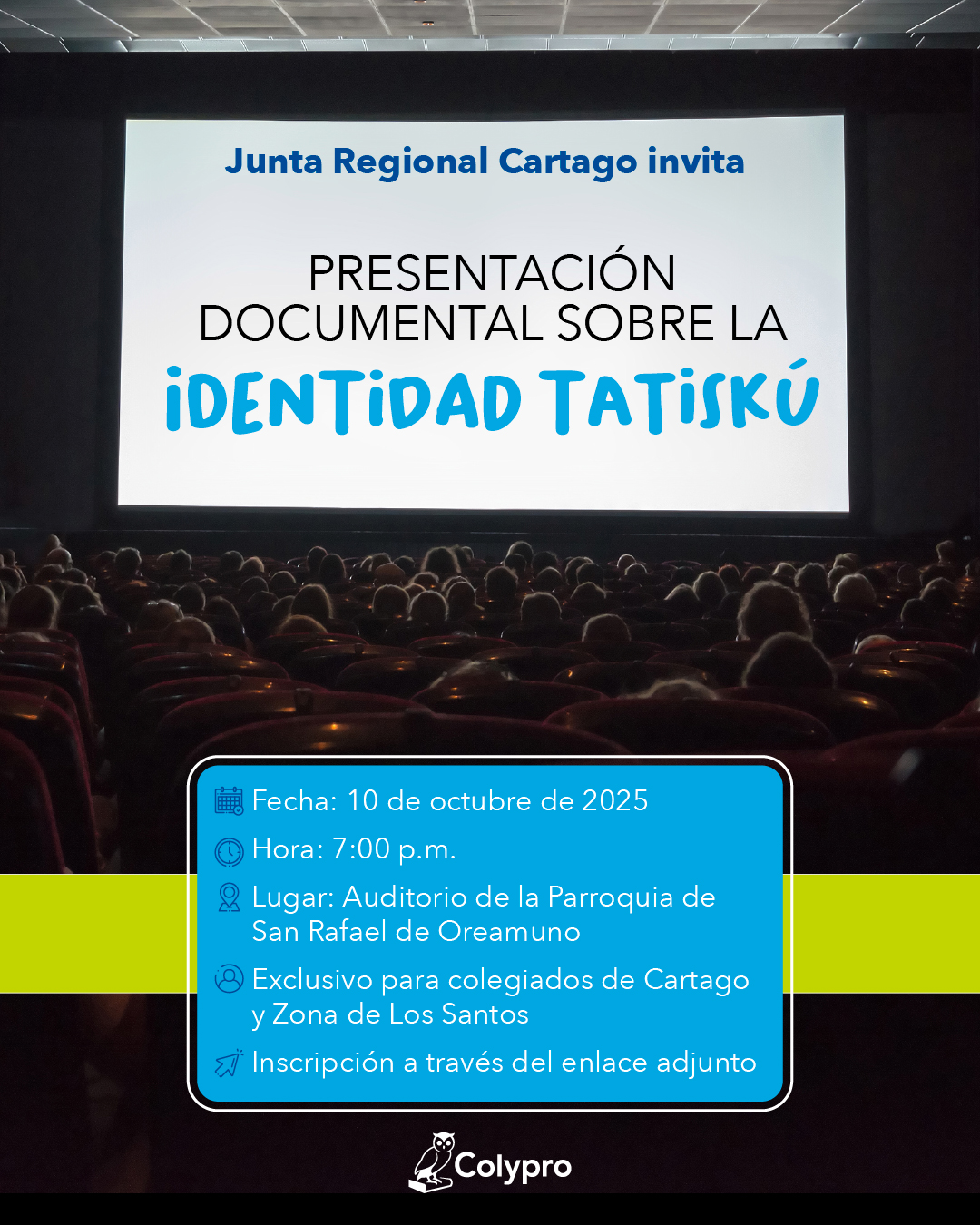 "Presentación del documental sobre la Identidad Tatiskú " - Junta Regional Cartago