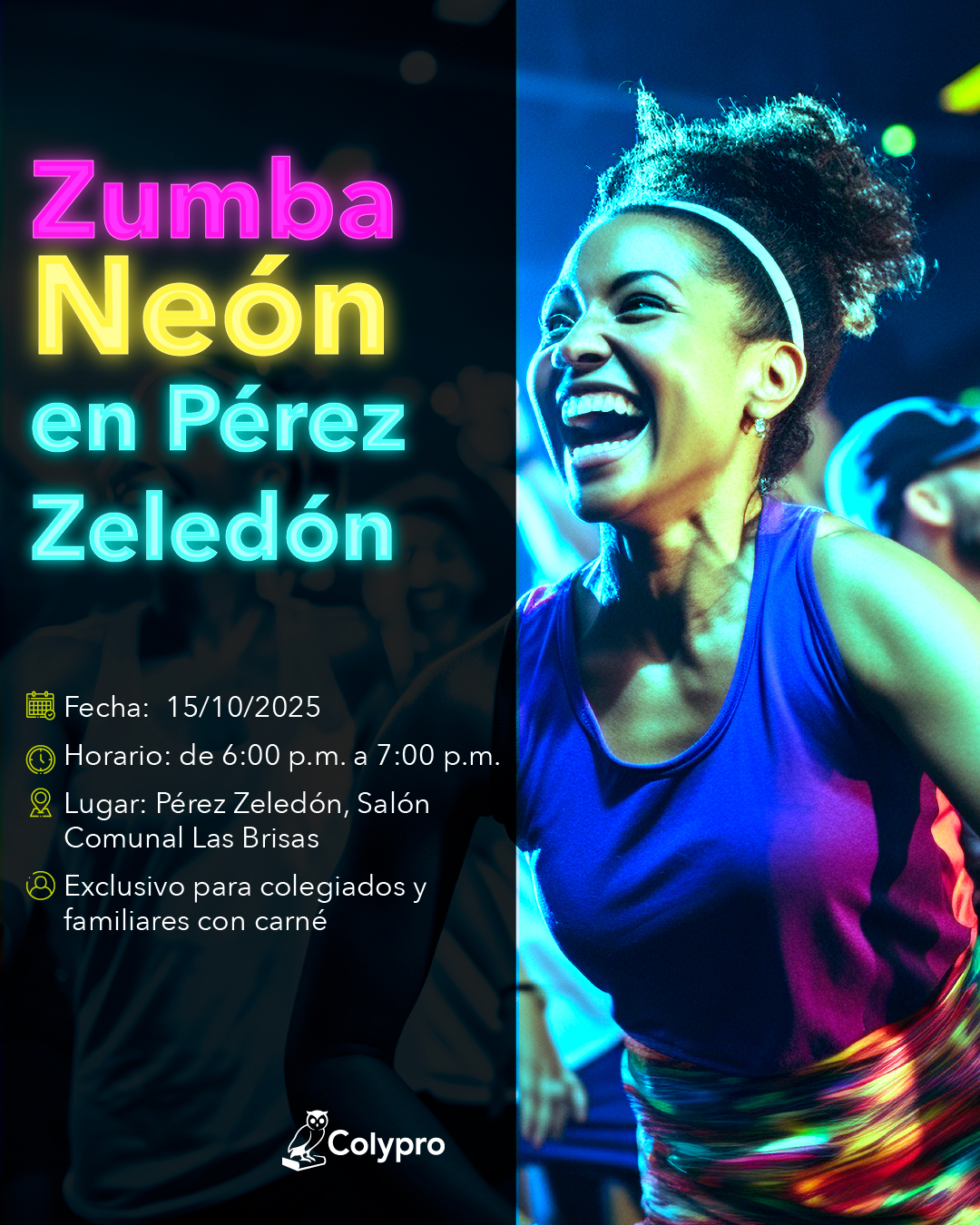 Zumba Neón en Pérez Zeledón