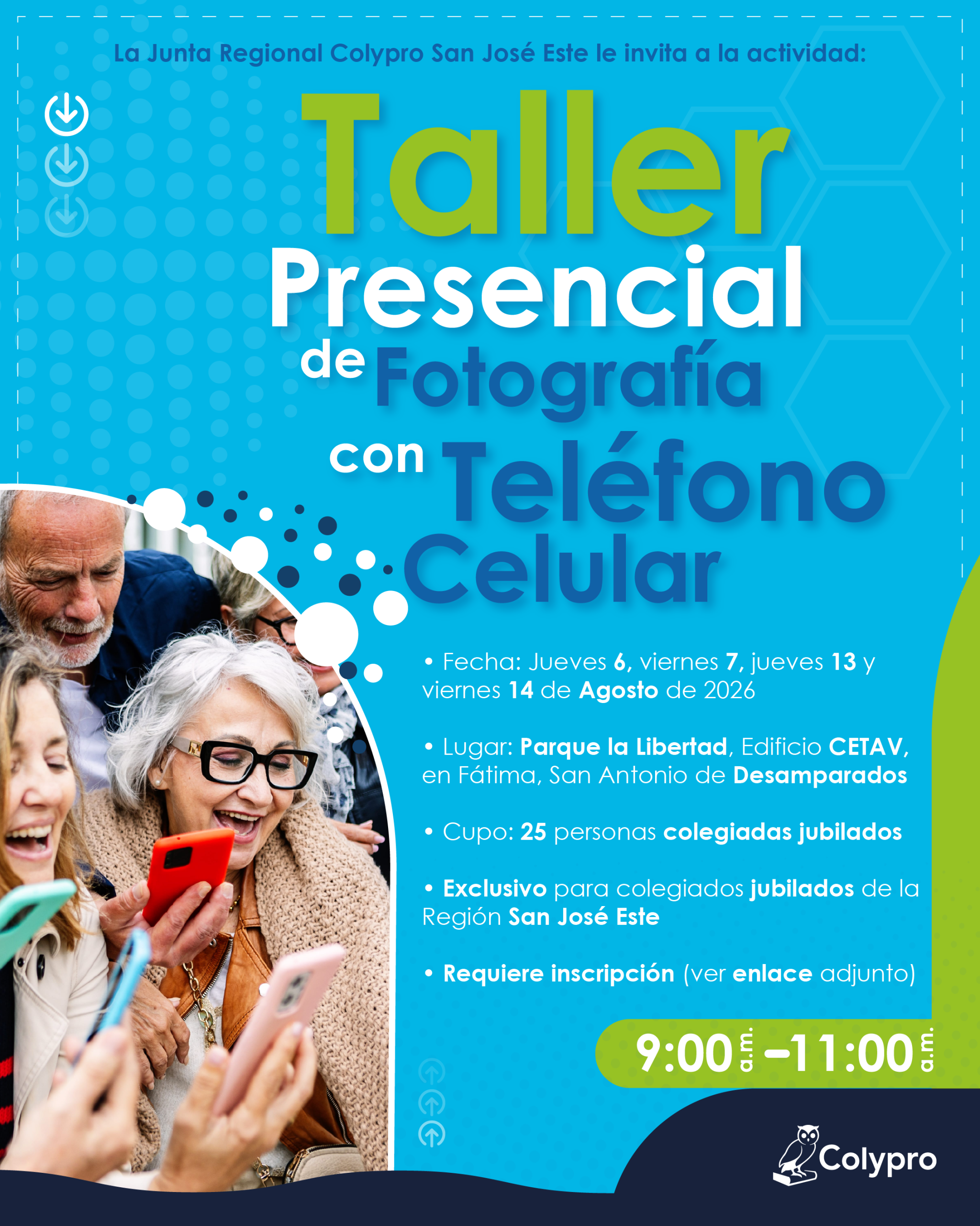 Taller Presencial de Fotografía con Teléfono Celular - Junta Regional San José Este