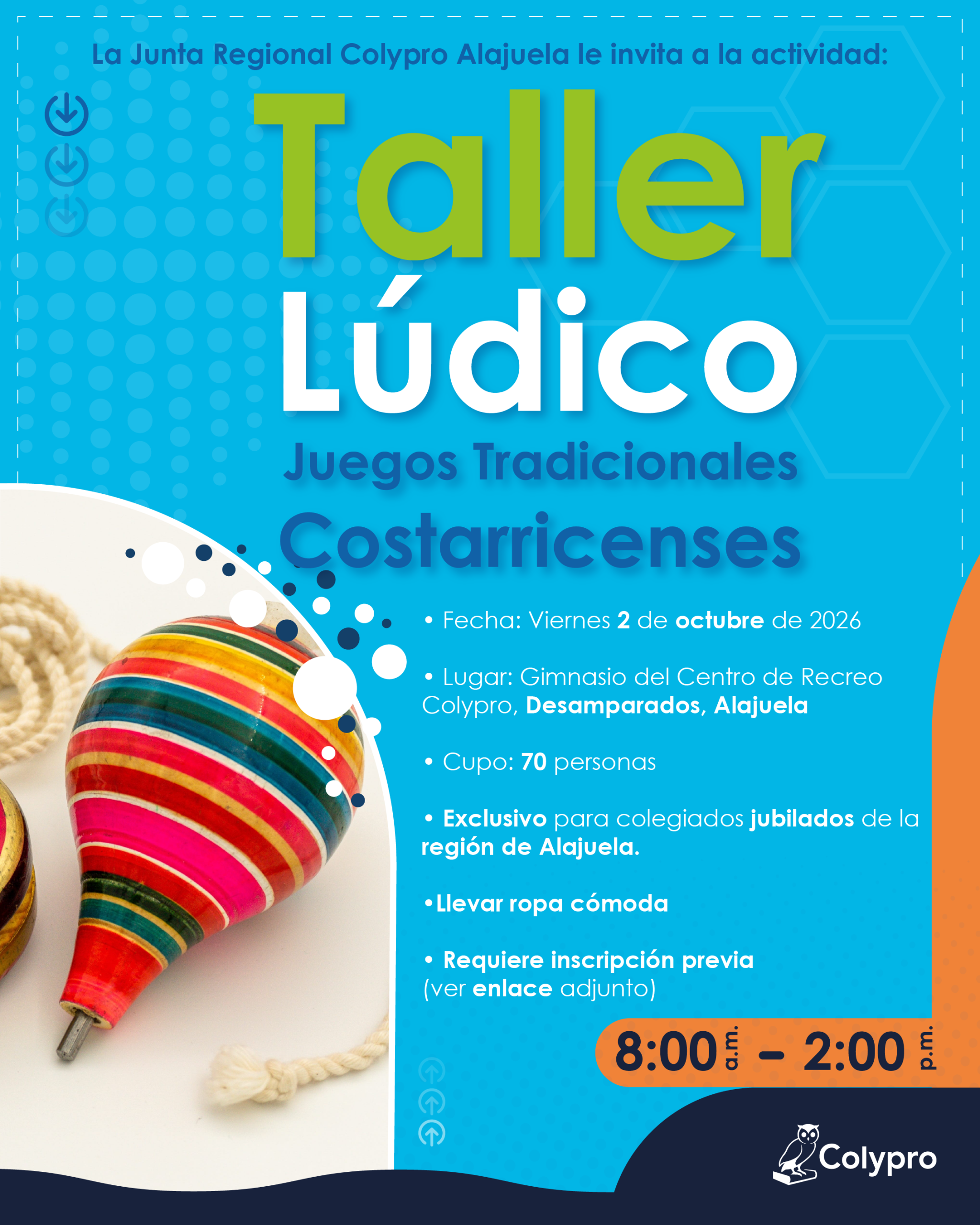 "Taller lúdico. Juegos tradicionales costarricenses” - Junta Regional Alajuela