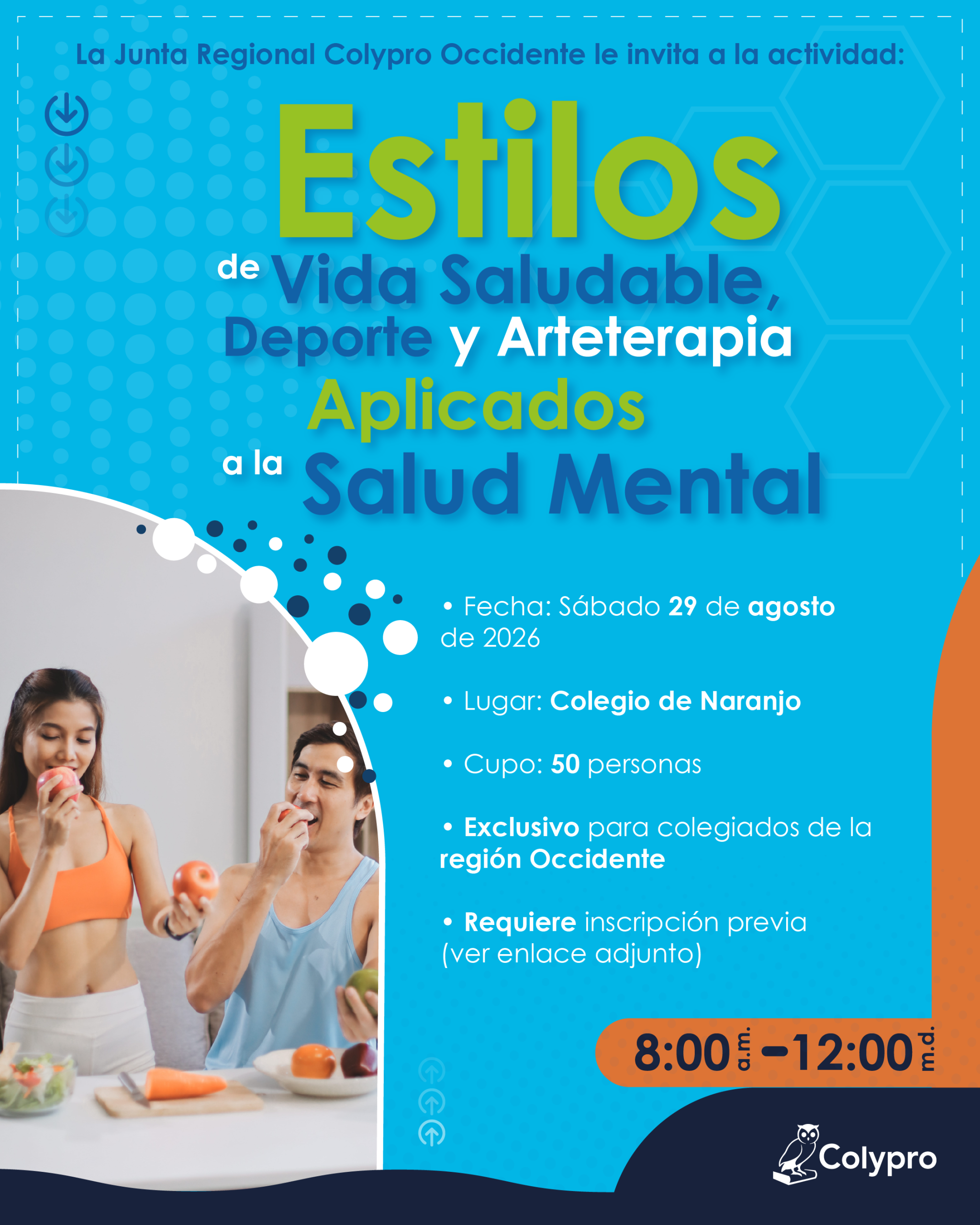 Actividad "Estilos de vida saludable, deporte y arteterapia aplicados a la Salud Mental” - Junta Regional Occidente