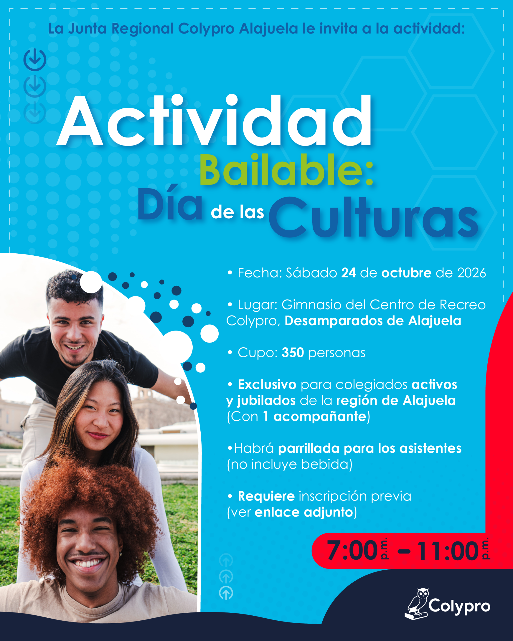 “Actividad Bailable: Día de las Culturas” - Junta Regional Alajuela